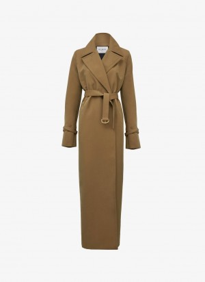 Beige Women's Alaia Trench-coat Coats Australia | T1H-6178