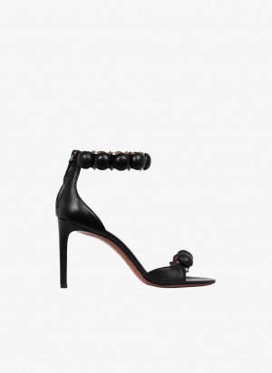 Black Women's Alaia Bombe Sandals Australia | D7O-6666