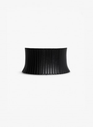 Black Women's Alaia Elastic Corset Belts Australia | B8N-1796