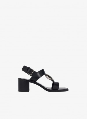 Black Women's Alaia Le Cœur Sandals Australia | J8L-5170