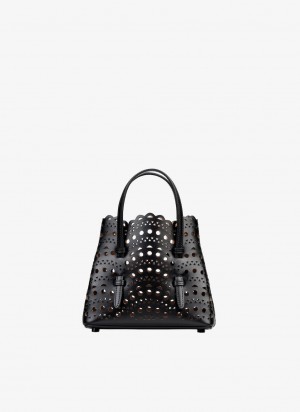 Black Women's Alaia Mina 16 Tote Bags Australia | P1Y-8836