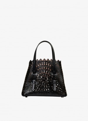 Black Women's Alaia Mina 20 Tote Bags Australia | Q3A-5308