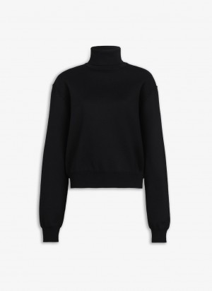 Black Women's Alaia Oversize Jumper Sweaters Australia | L0O-0296