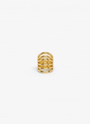 Gold Women's Alaia Big Loop Rings Australia | N2U-9275