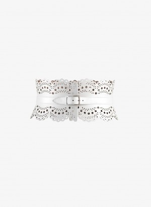 Optic White Women's Alaia Bustier Corset Belts Australia | T1S-0677