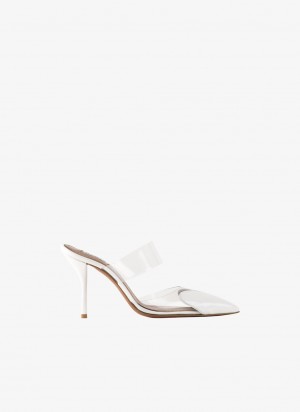 Optic White Women's Alaia Le Cœur Mules Australia | A9Q-1934