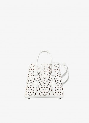 Optic White Women's Alaia Mina 16 Tote Bags Australia | H1C-7845