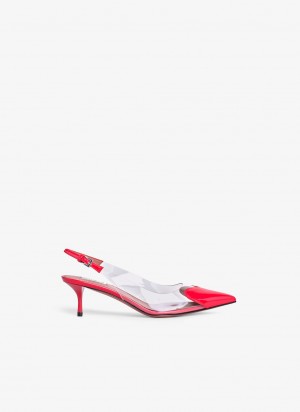 Red Women's Alaia Le Cœur Slingbacks Pumps Australia | I3T-0437