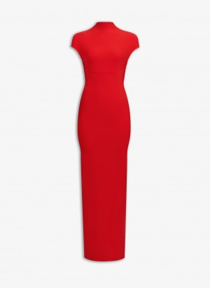 Red Women's Alaia Sculpting Corset Dress Australia | V3O-7875