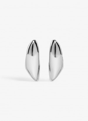 Silver Women's Alaia Bumper Earrings Australia | L5L-0175