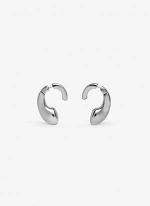 Silver Women's Alaia Drip Earrings Australia | L8L-3340