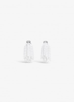 White Women's Alaia Fireworks Small Earrings Australia | H2F-8590