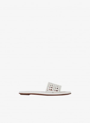 White Women's Alaia Mules Mules Australia | M6N-3429