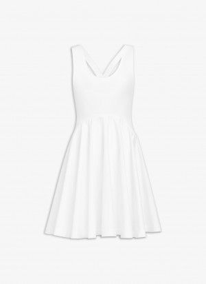 White Women's Alaia Sheer Mini Dress Australia | D5N-2821