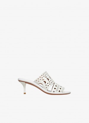 White Women's Alaia Vienne Mules Australia | G2Y-9915