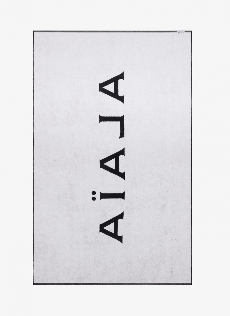 Black/White Women's Alaïa Beach Towel Towels Australia | Q6X-0218