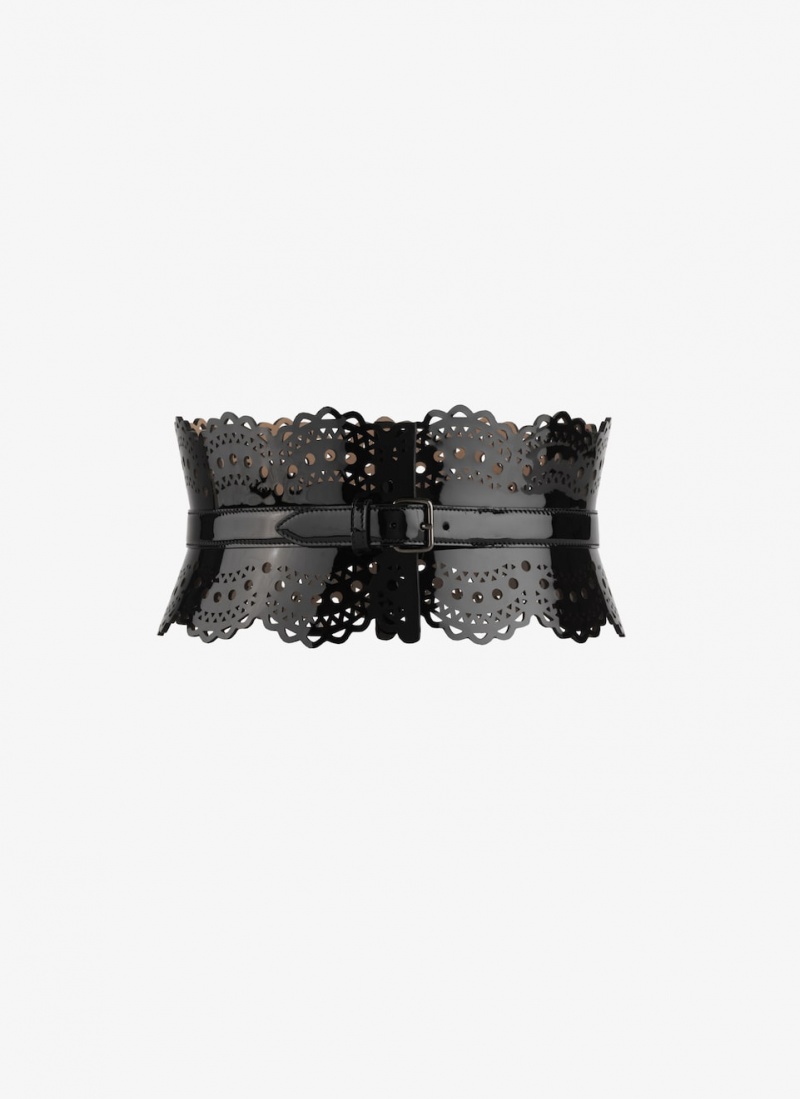 Black Women\'s Alaia Bustier Corset Belts Australia | R1T-9168