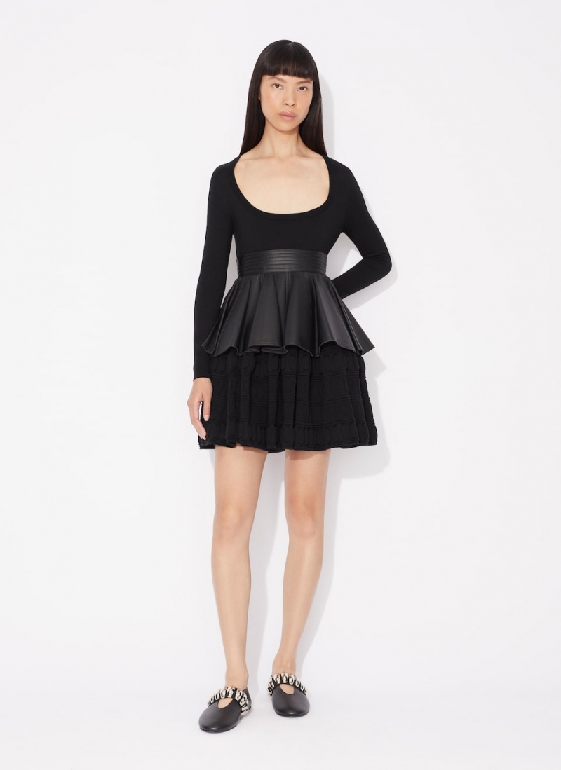 Black Women's Alaia Crinoline Dress Australia | R5D-2192