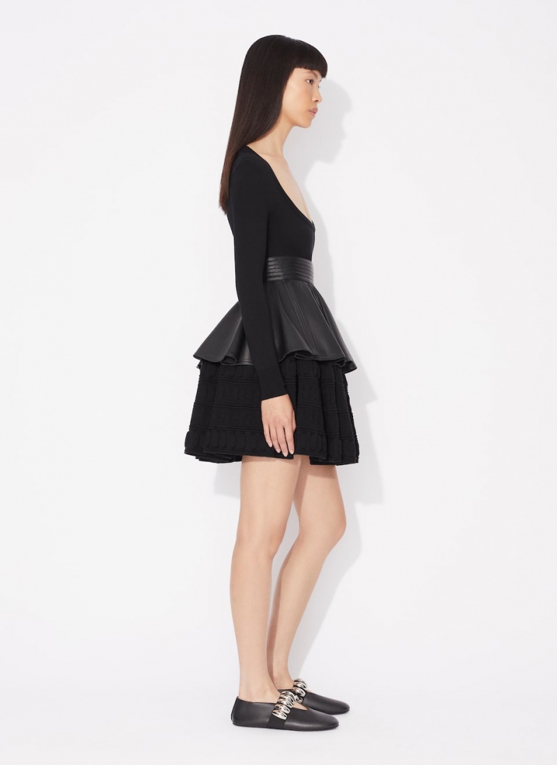 Black Women's Alaia Crinoline Dress Australia | R5D-2192