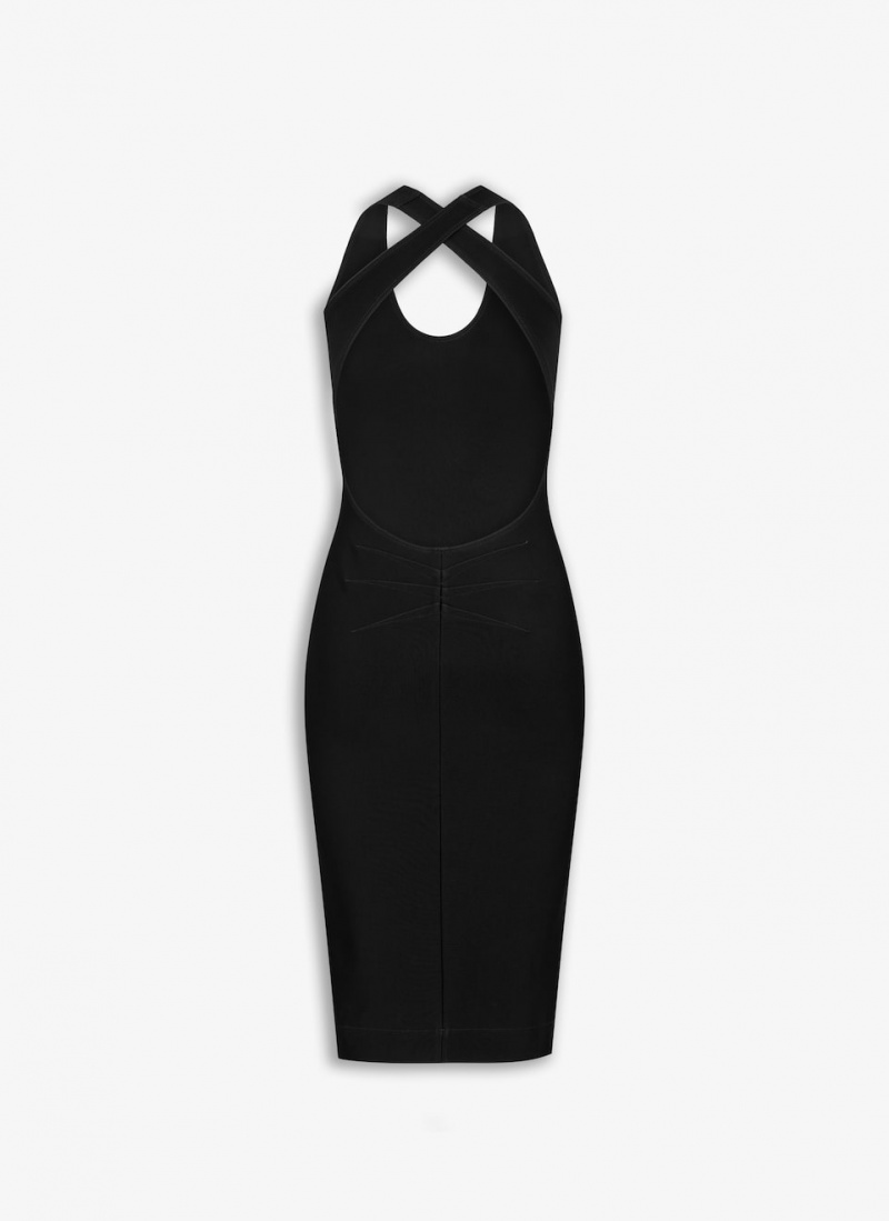 Black Women's Alaia Crossback Dress Australia | D6S-5192