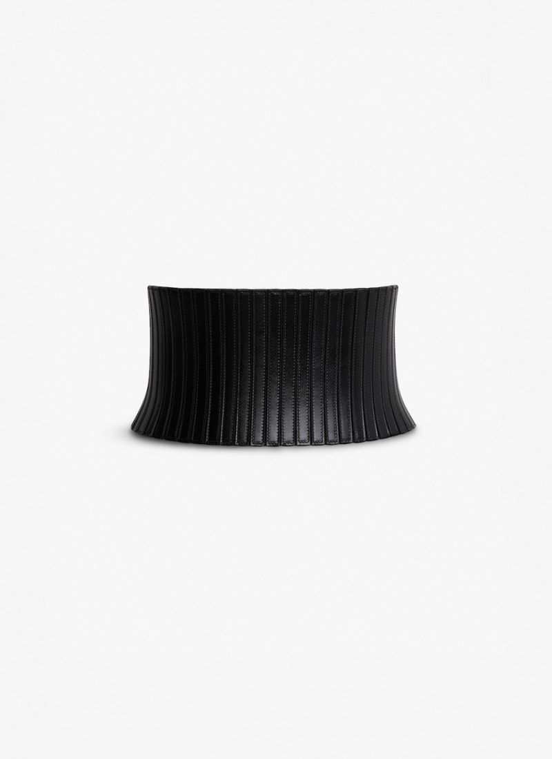 Black Women\'s Alaia Elastic Corset Belts Australia | B8N-1796