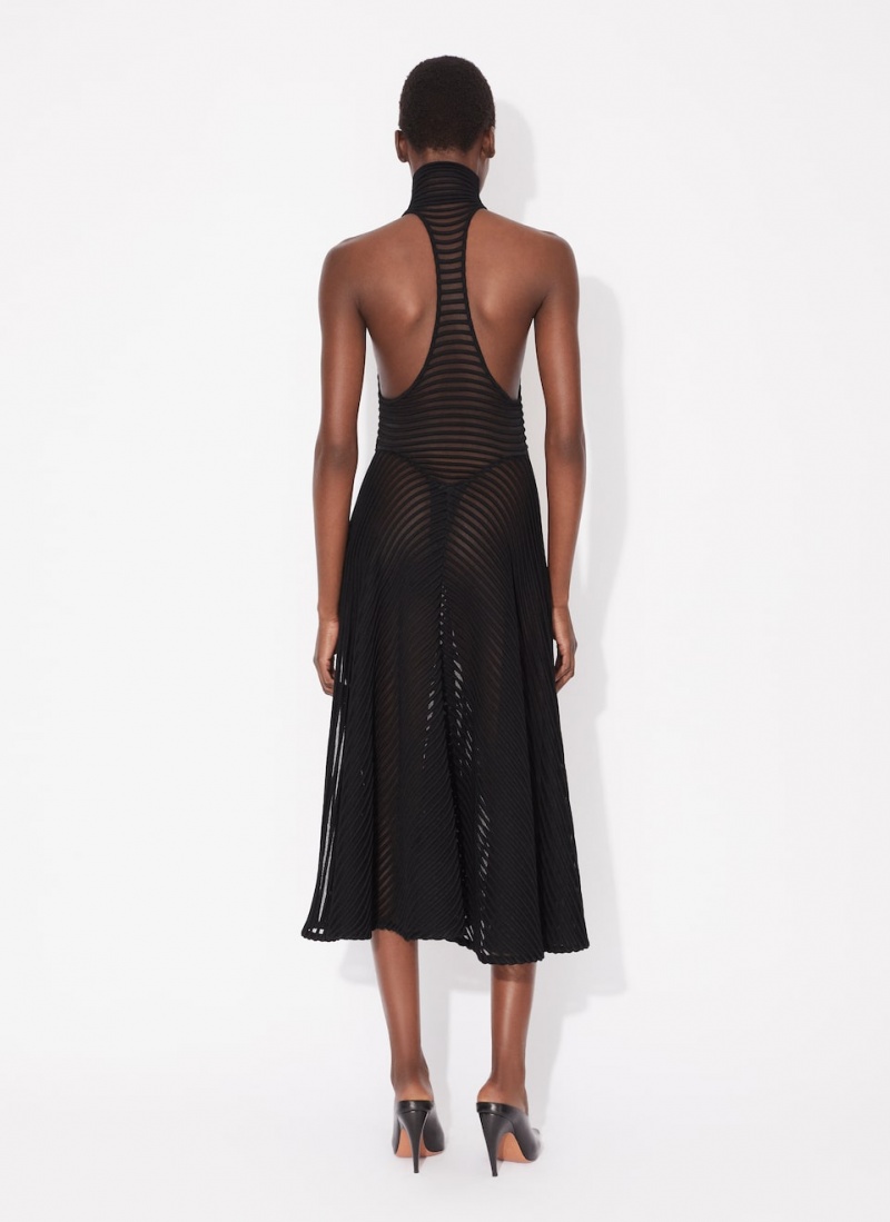 Black Women's Alaia Halter Dress Australia | Q1D-0888