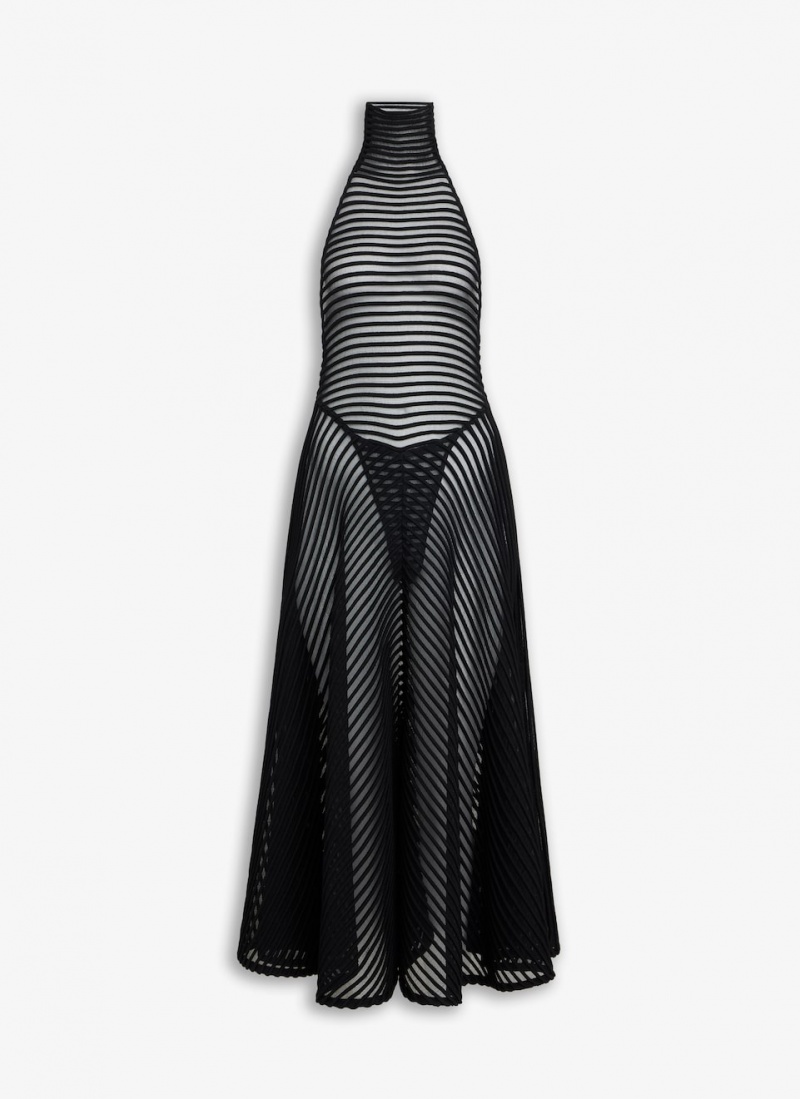 Black Women\'s Alaia Halter Dress Australia | Q1D-0888