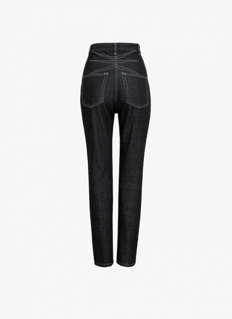 Black Women's Alaia High Waist Jeans Australia | R9A-9328