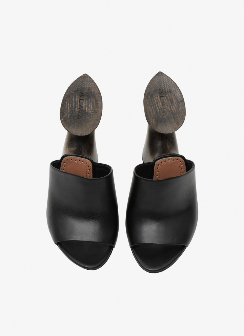 Black Women's Alaia La Sculpture Mules Australia | Z3H-8218