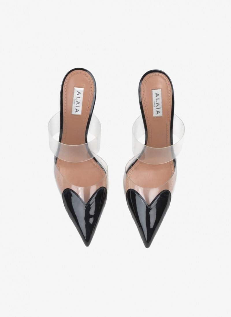 Black Women's Alaia Le Cœur Mules Australia | K1G-5017