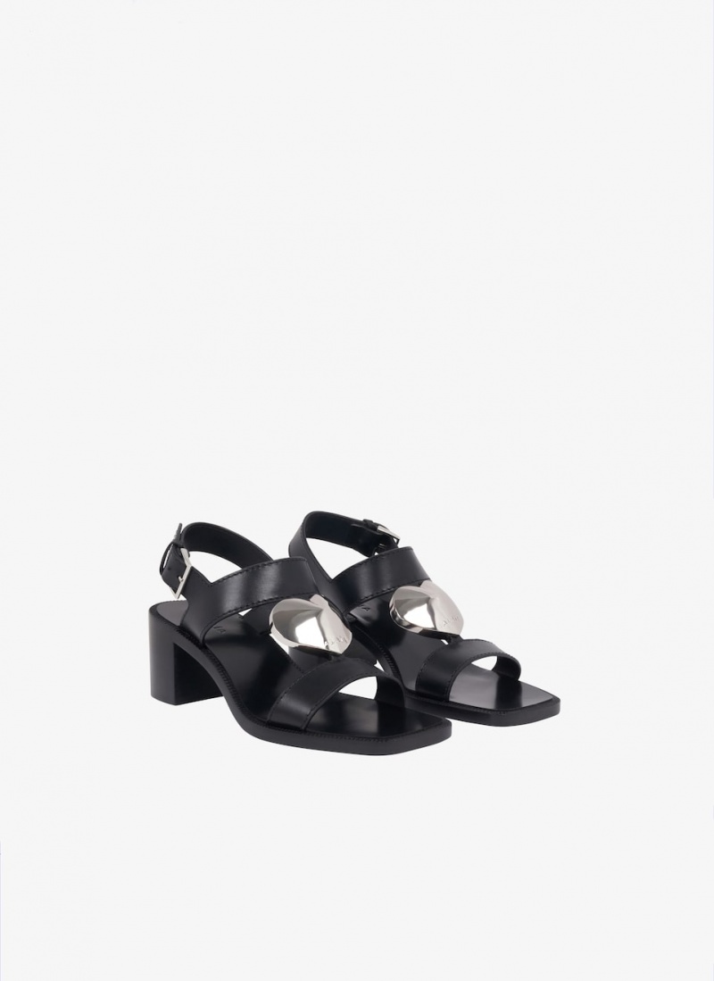 Black Women's Alaia Le Cœur Sandals Australia | J8L-5170