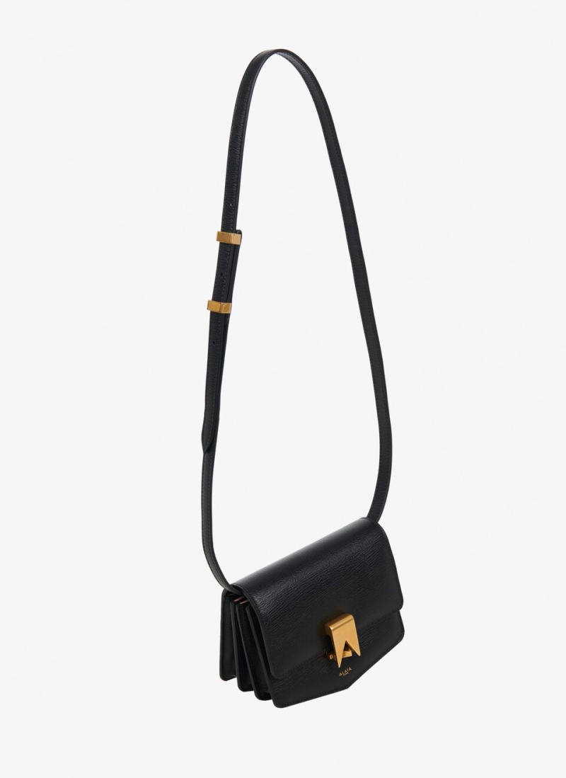 Black Women's Alaia Le Papa Small Shoulder Bags Australia | E3A-6361