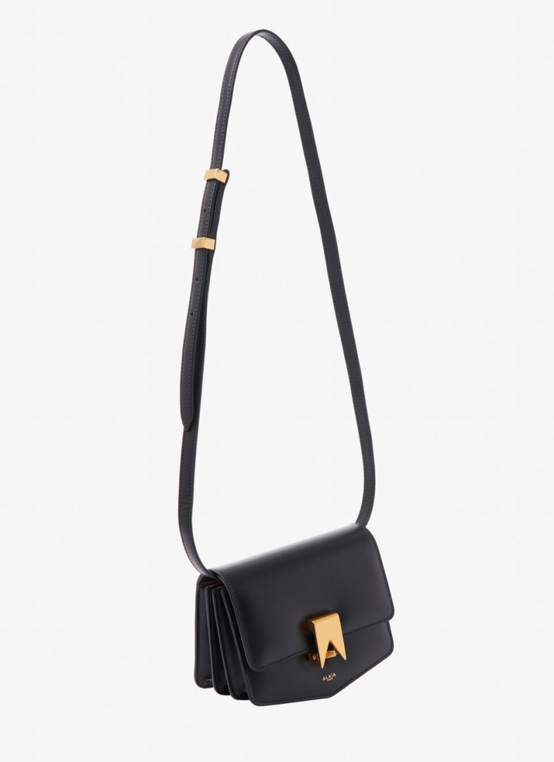 Black Women's Alaia Le Papa Small Shoulder Bags Australia | B9G-0215