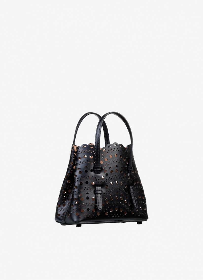 Black Women's Alaia Mina 16 Tote Bags Australia | P1Y-8836