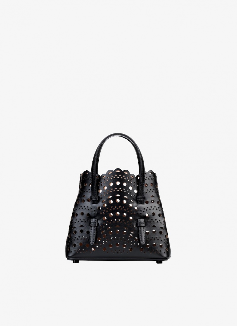 Black Women's Alaia Mina 16 Tote Bags Australia | P1Y-8836