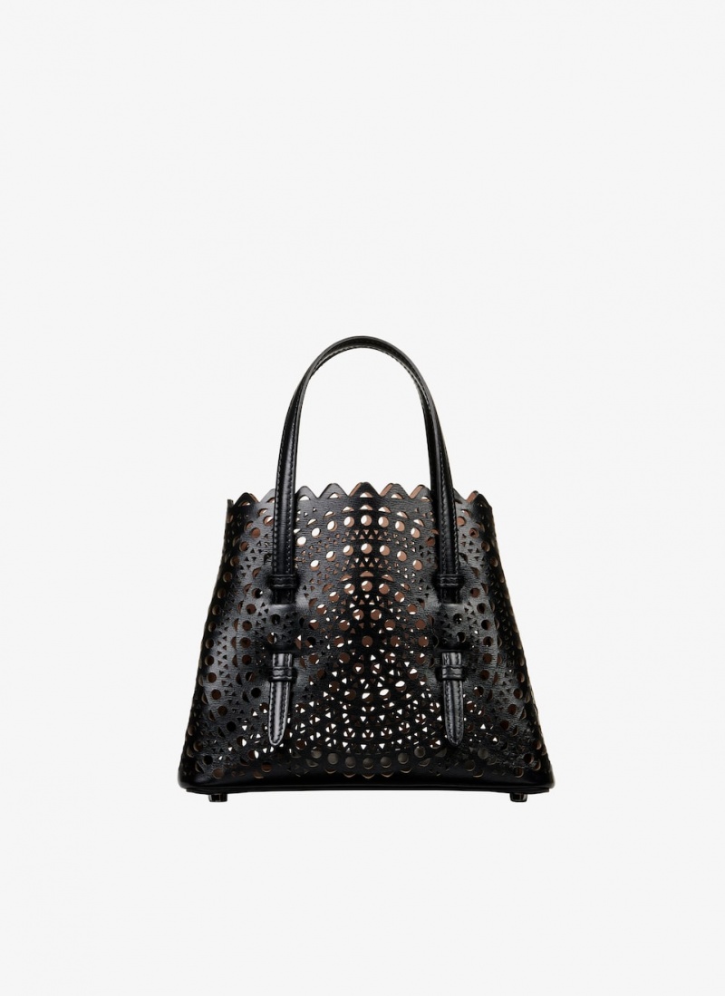 Black Women's Alaia Mina 20 Tote Bags Australia | Q3A-5308