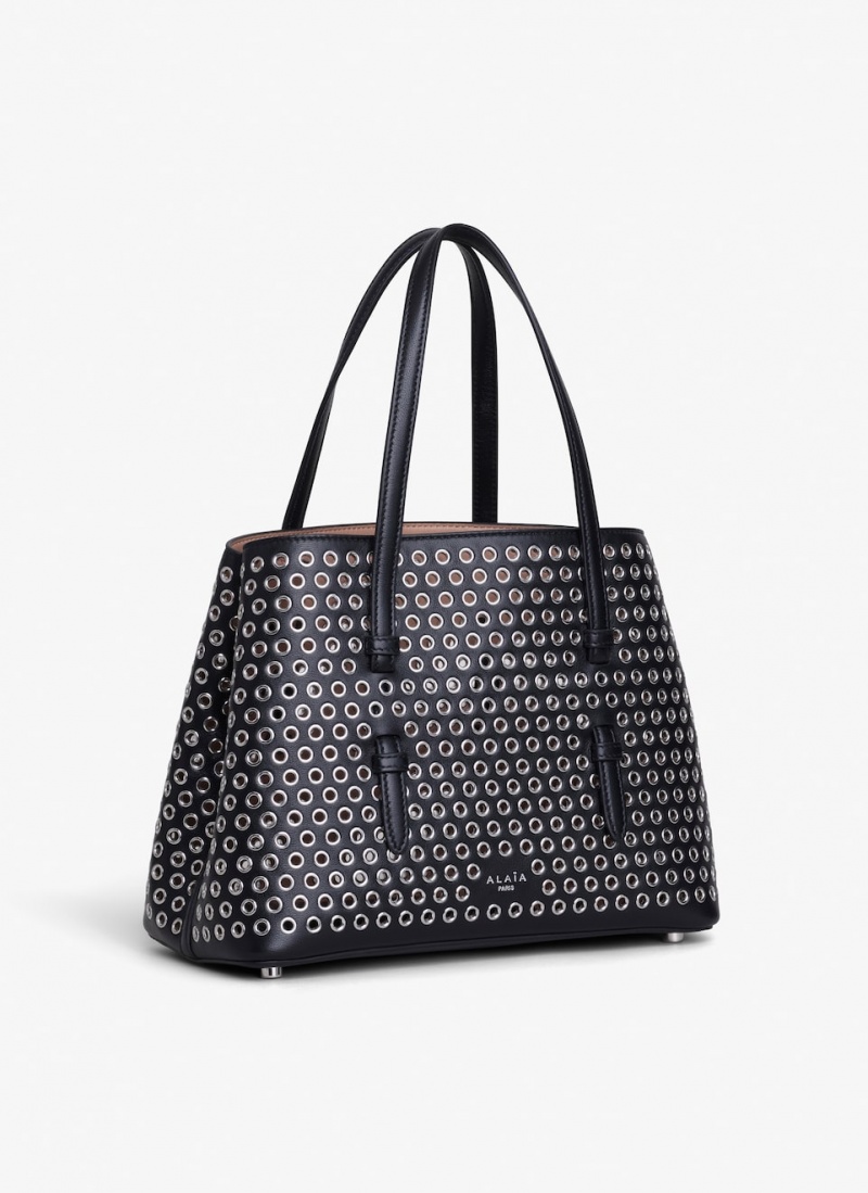 Black Women's Alaia Mina 25 Tote Bags Australia | L1L-3125