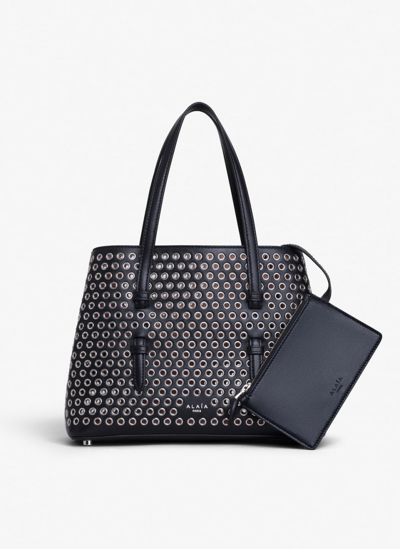 Black Women's Alaia Mina 25 Tote Bags Australia | L1L-3125