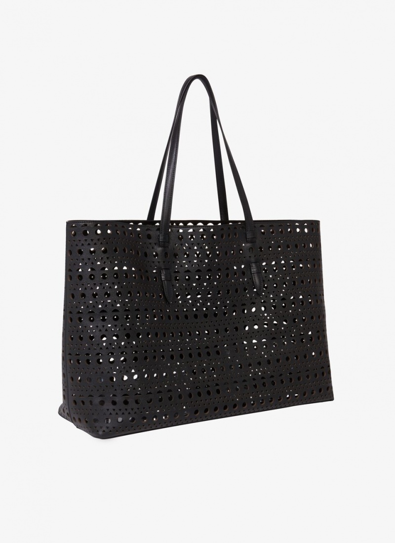 Black Women's Alaia Mina 44 Tote Bags Australia | O1F-3162