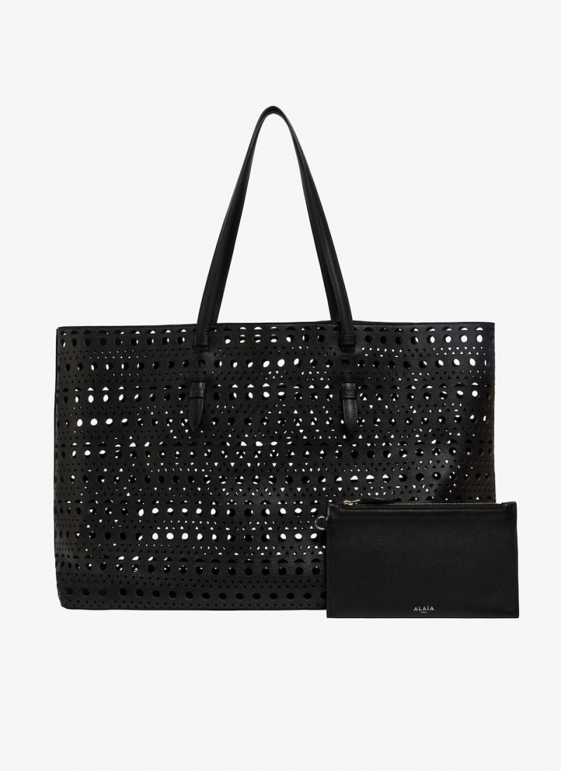 Black Women's Alaia Mina 44 Tote Bags Australia | O1F-3162