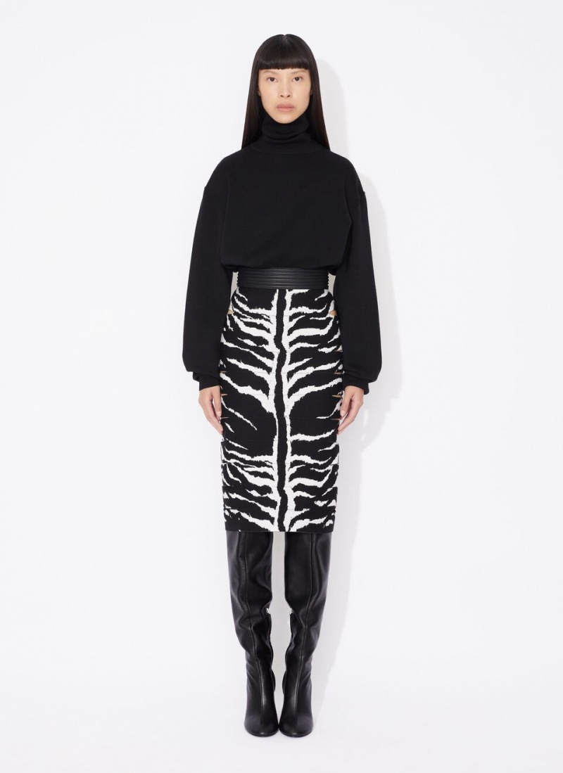 Black Women's Alaia Oversize Jumper Sweaters Australia | L0O-0296