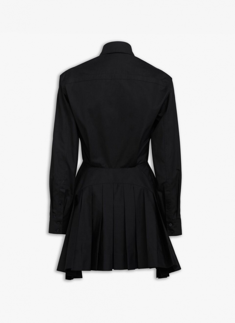 Black Women's Alaia Poplin Shirt Dress Australia | W2S-1258