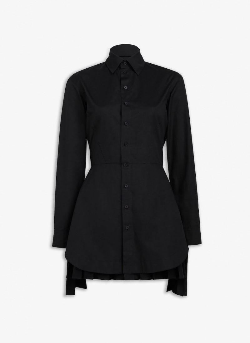 Black Women\'s Alaia Poplin Shirt Dress Australia | W2S-1258