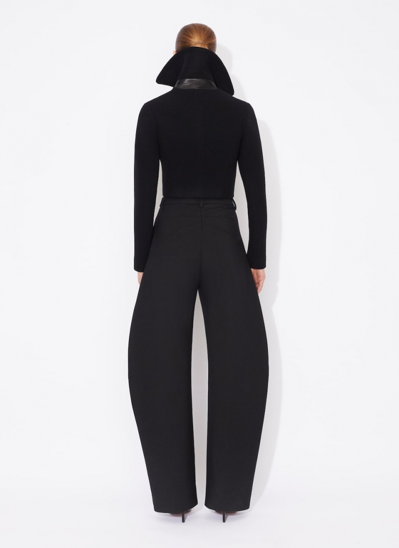 Black Women's Alaia Round Wools Pants Australia | N2V-3949