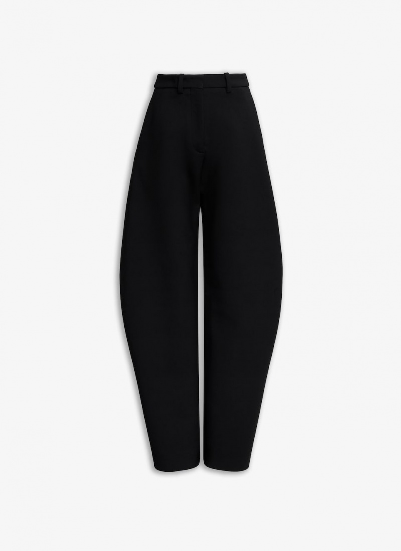 Black Women\'s Alaia Round Wools Pants Australia | N2V-3949