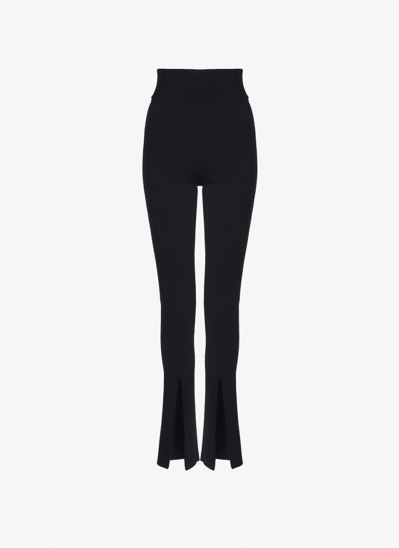 Black Women\'s Alaia Stretch Knit Leggings Australia | W4D-2405