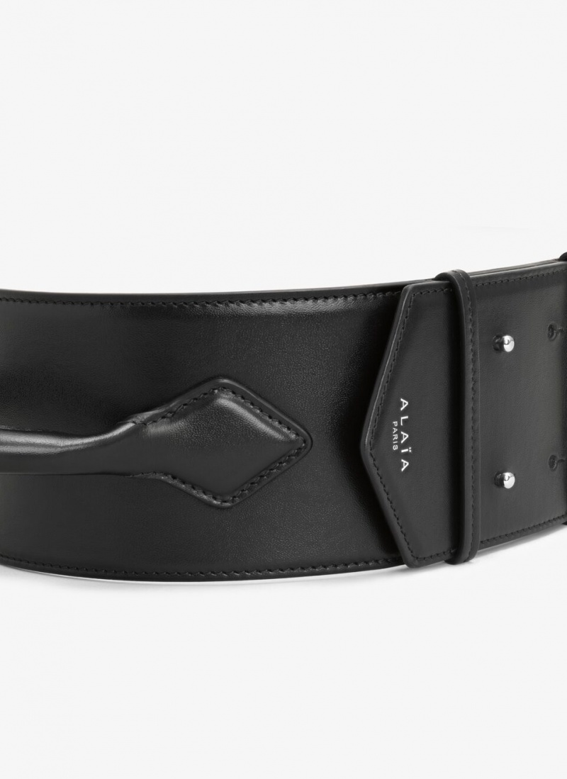 Black Women's Alaia Teckel Handle Belts Australia | Q5R-2678