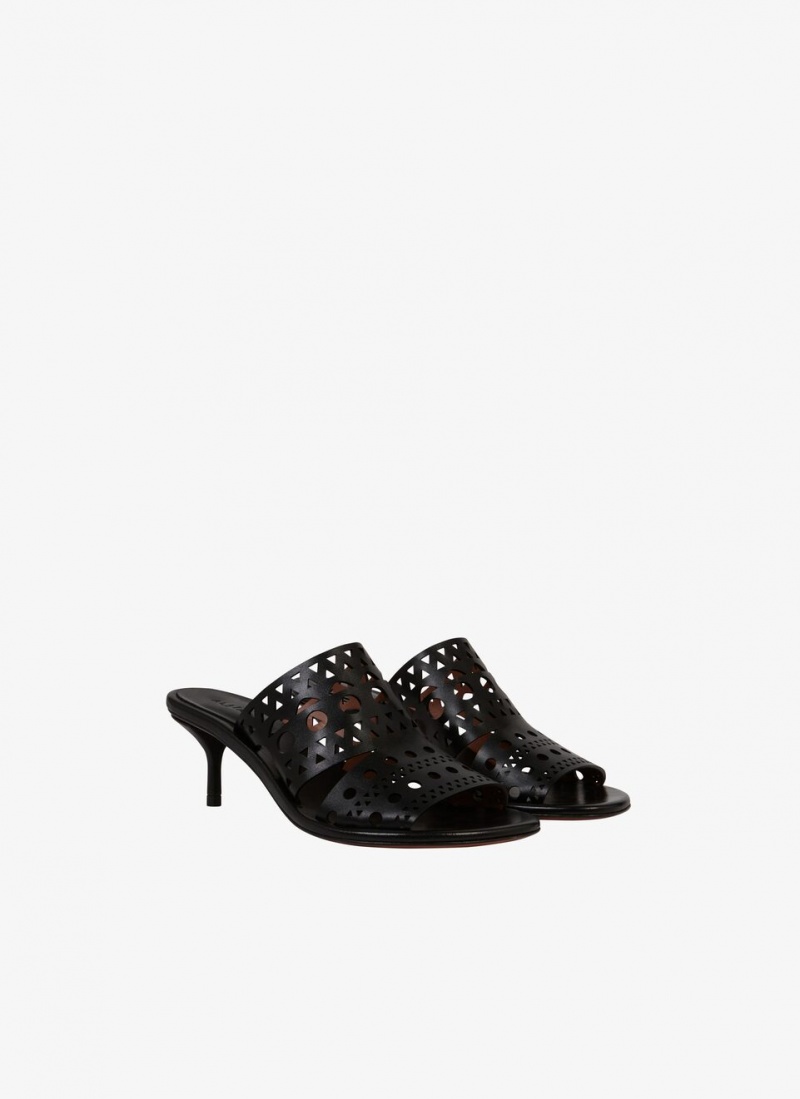 Black Women's Alaia Vienne Mules Australia | L8O-6638