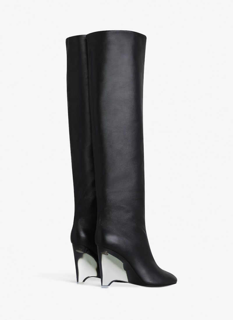 Black Women's Alaia Wedge Boots Australia | U0J-3052