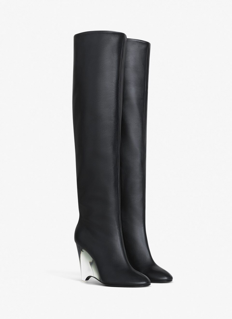 Black Women's Alaia Wedge Boots Australia | U0J-3052